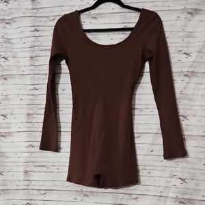 PINK Victoria's Secret Chocolate Brown Bodysuit